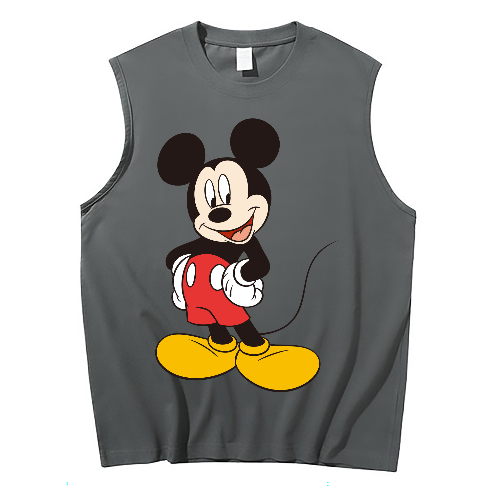 ミッキーマウス Mickey Mouse コットン100％タンクトップ（フロントプリント）